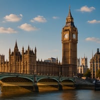 Londra’da Westminster Köprüsü ve Big Ben eşliğinde Thames Nehri kıyısındaki ikonik şehir manzarası, İngiltere’de dil eğitimi için unutulmaz bir atmosfer sunuyor.